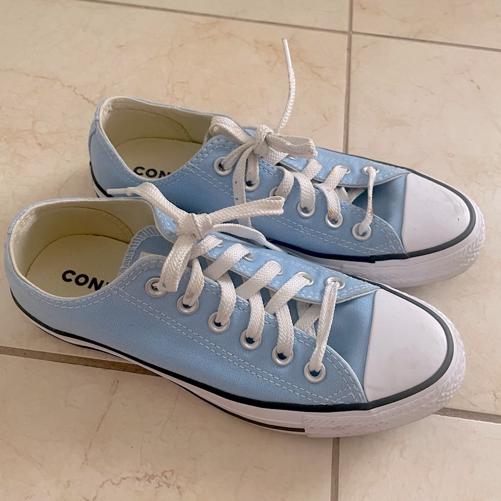 Light Blue Converse Low Top